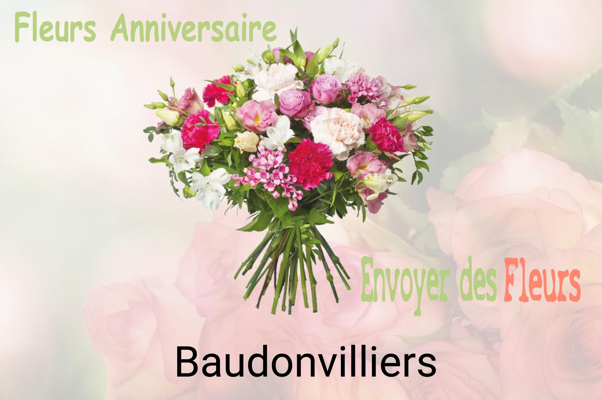 Bouquet de fleurs d’anniversaire livré à Baudonvilliers