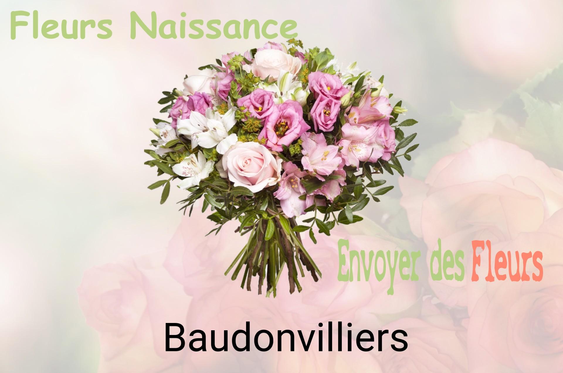 Bouquet de fleurs de naissance livré à Baudonvilliers