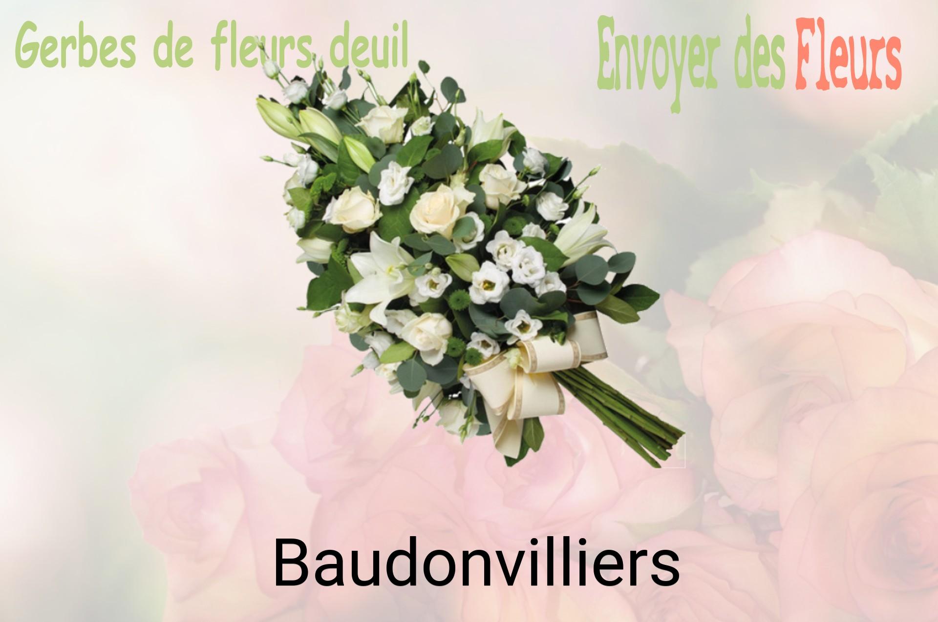 Gerbe de fleurs de deuil livrée à Baudonvilliers